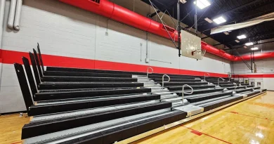 Lake Ridge Gym Telescopic Bleacher