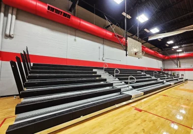 Lake Ridge Gym Telescopic Bleacher