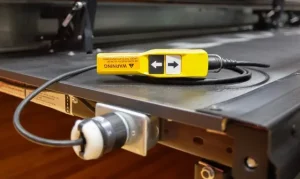 pendant connected to bleacher control box